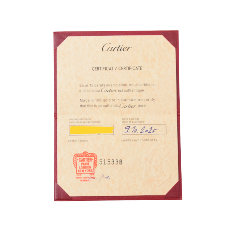 Prsten Cartier LOVE ze žlutého 18k zlata