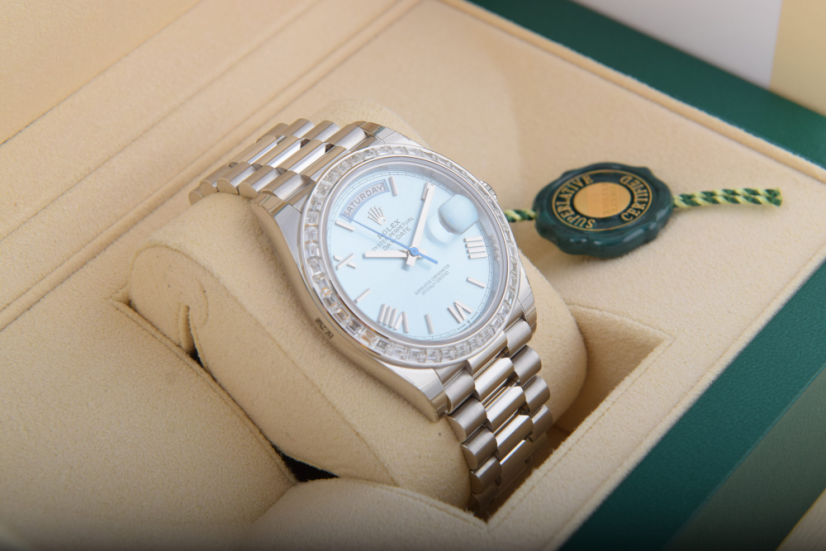 Rolex Day-Date 40mm Platina Diamonds