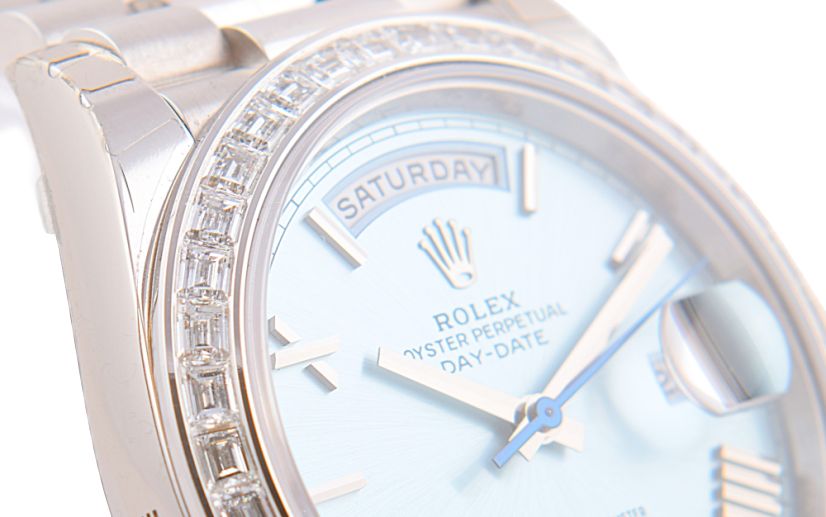 Rolex Day-Date 40mm Platina Diamonds