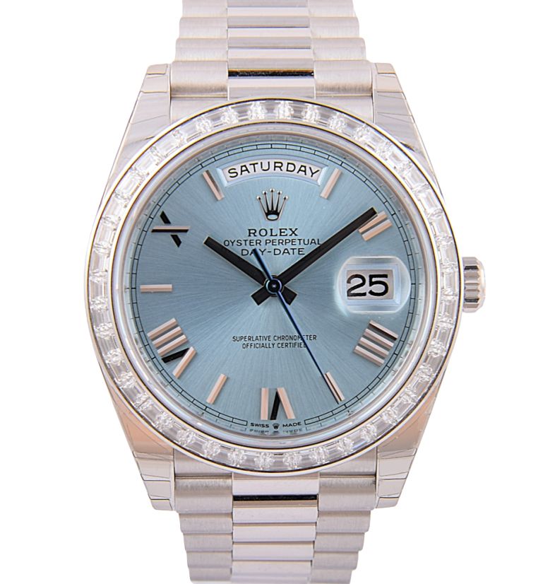 Rolex Day-Date 40mm Platina Diamonds