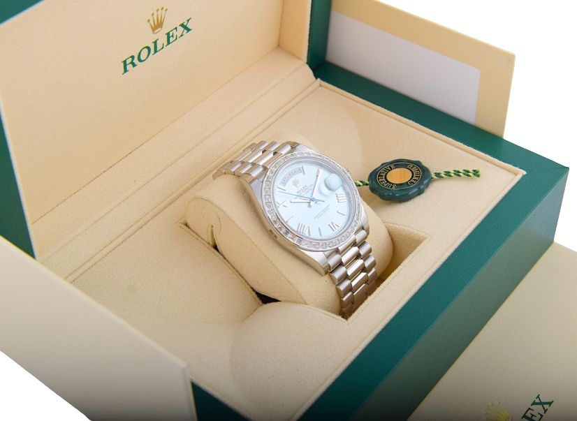 Rolex Day-Date 40mm Platina Diamonds