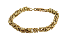 Zlatý náramek ze 14k žlutého zlata Královská vazba