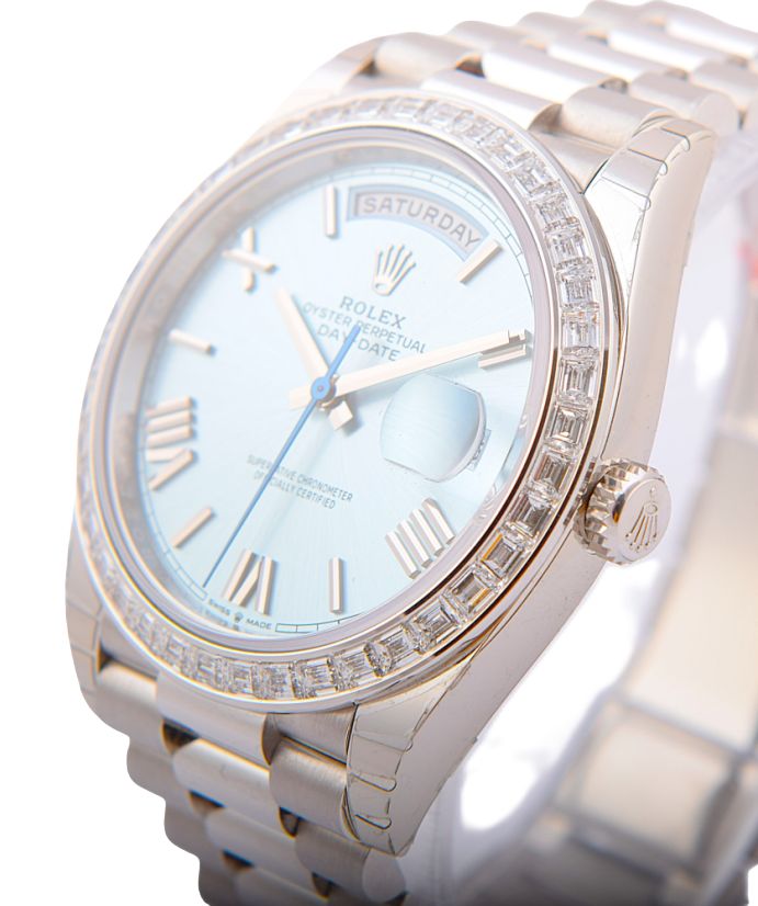Rolex Day-Date 40mm Platina Diamonds
