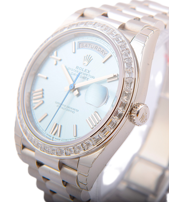 Rolex Day-Date 40mm Platina Diamonds
