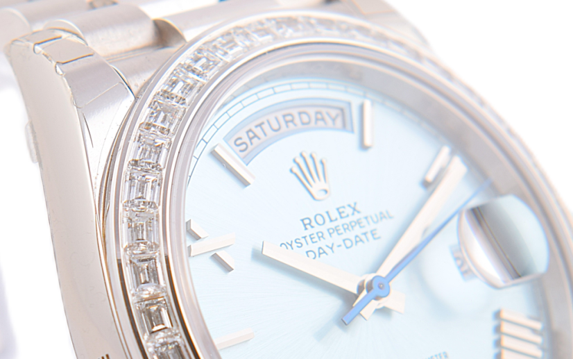 Rolex Day-Date 40mm Platina Diamonds