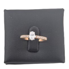 Prsten z bílého a růžového zlata 14Kt 1,79 g