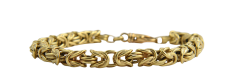 Zlatý náramek ze 14k žlutého zlata Královská vazba