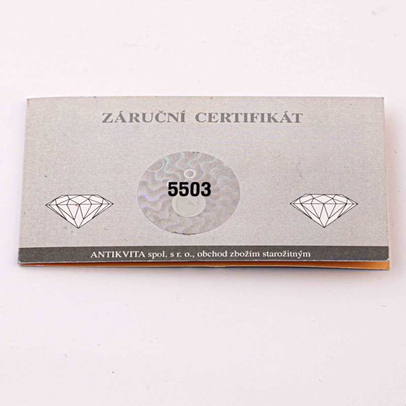 Prsten z bílého 18k zlata s diamantama o celkové velikosti 2,1ct