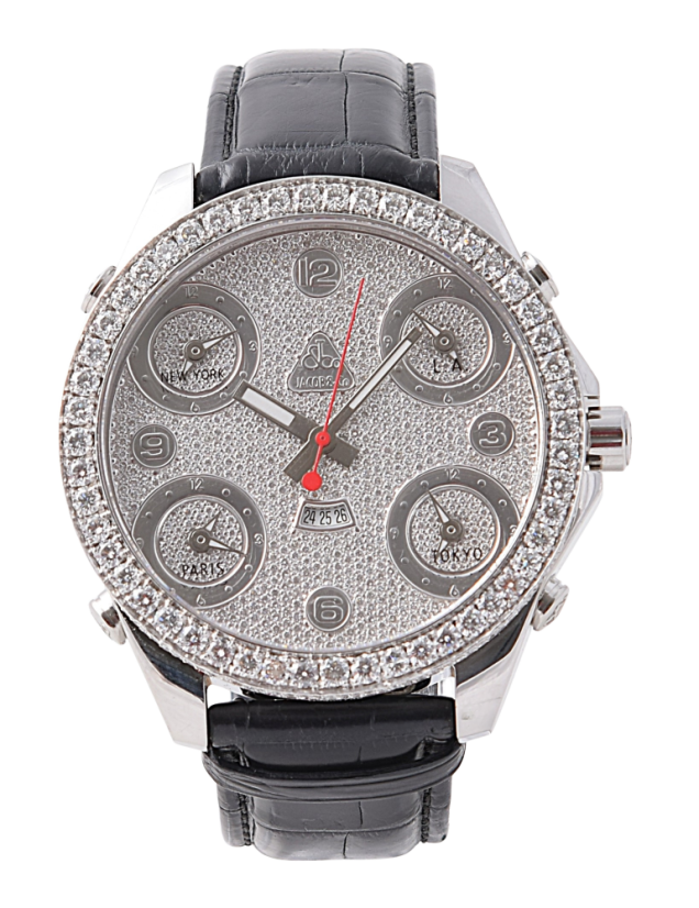 Jacob & Co. Five Time Zone Diamonds Pave