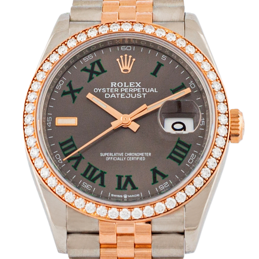 Rolex Datejust 36mm Wimbledon Factory Diamonds