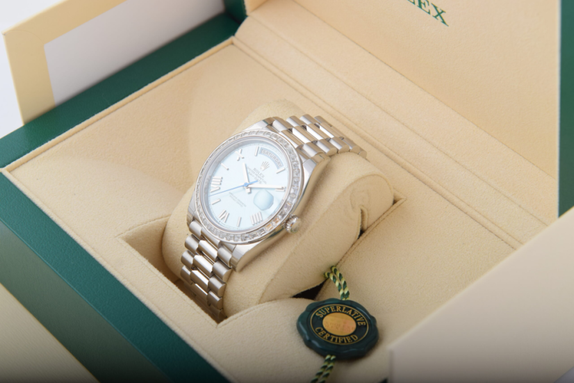 Rolex Day-Date 40mm Platina Diamonds