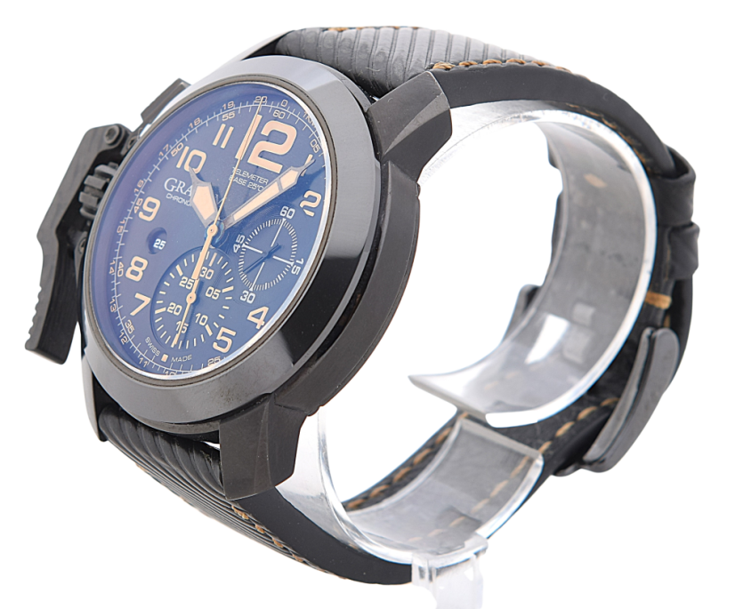 Graham Chronofighter Oversize Black Sahara