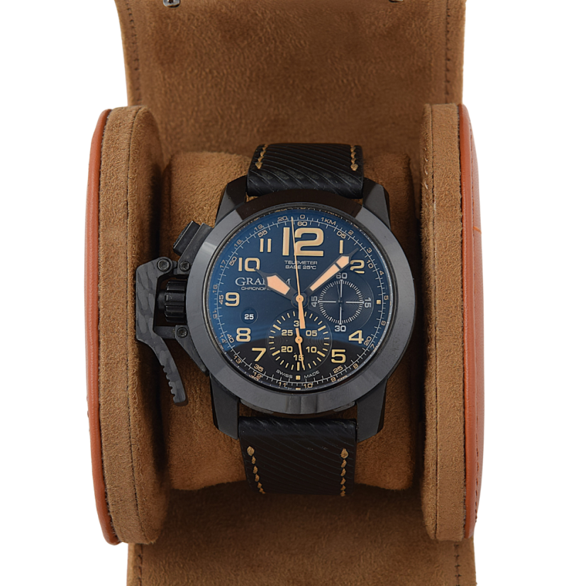Graham Chronofighter Oversize Black Sahara